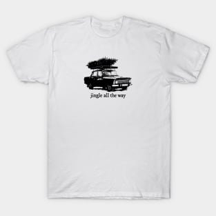 Vintage Car with Christmas Tree T-Shirt